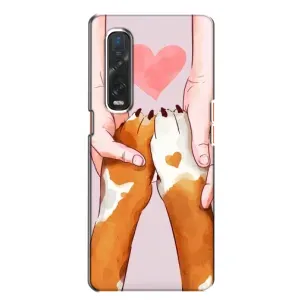 Чехлы с собаками для Oppo Find X2 (VPrint) (Любовь к собакам)