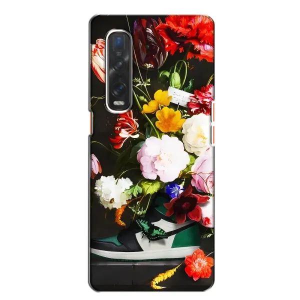 Чехол с принтом «Nike цветы» для OPPO Find X2