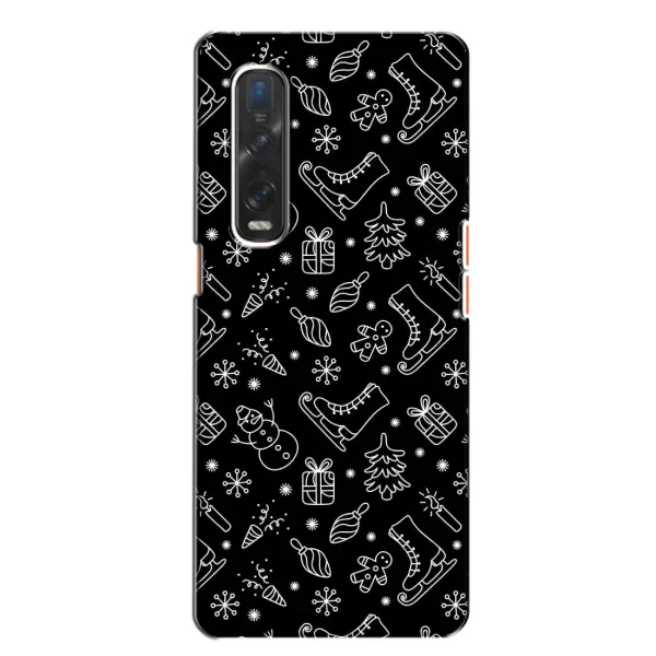 Чехол с принтом «Новогодний фон» для OPPO Find X2