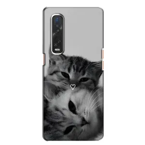 Чохол з принтом «Пара котів» для OPPO Find X2