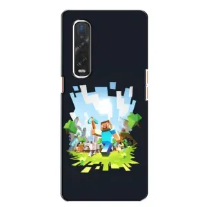 Чохол Майнкрафт на Oppo Find X2 (AlphaPrint) Minecraft (персонажі Minecraft)