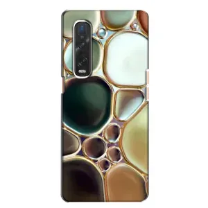 Мраморный чехол на Oppo Find X2 (VPrint) (Радужный Мрамор)