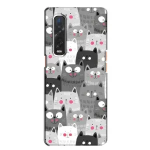 Чехлы с Котиками для Oppo Find X2 (VPrint) (Рисованные котики)