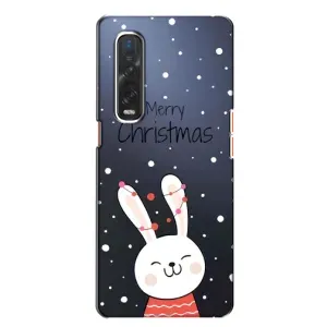 Зимні Чохли для OPPO Find X2:
ОППО Файнд Ікс2 - прозорий фон (Різдвяний заєць)