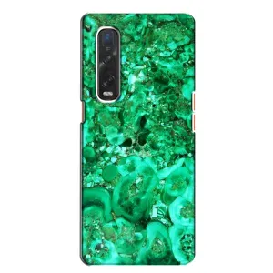 Мраморный чехол на Oppo Find X2 (VPrint) (Салатный Мрамор)