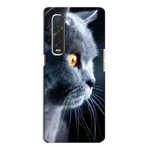 Чехлы с Котиками для Oppo Find X2 (VPrint) (Серый Кот)