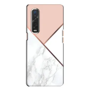 Мраморный чехол на Oppo Find X2 (VPrint) (Тройной мрамор)
