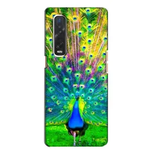 Чохол з пташками на Oppo Find X2 (VPrint) (Яскравий Павлин)