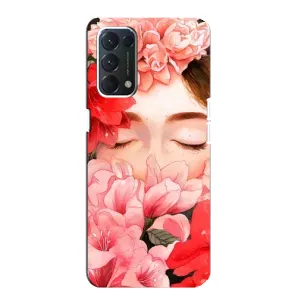 Чехлы (ART) Цветы на Oppo Find X3 Lite (VPrint) (Глаза в цветах)