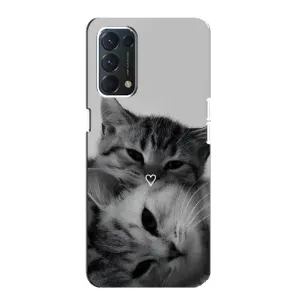 Чехол с рисунком кот на Oppo Find X3 Lite (Пара котов)