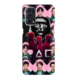 Чехол Гра в кальмара для Oppo Find X3 Lite (Участники Игра кальмара)