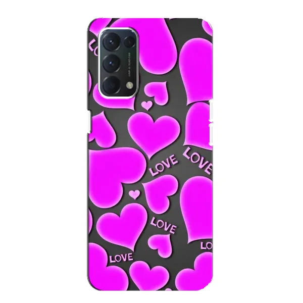 Чехол с принтом «Pink hearts» для OPPO Find X3 Lite Чехол с принтом «Pink hearts» для OPPO Find X3 Lite