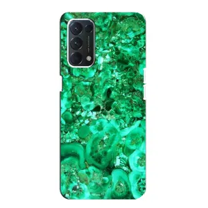 Мраморный чехол на Oppo Find X3 Lite (VPrint) (Салатный Мрамор)