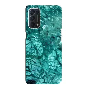 Мраморный чехол на Oppo Find X3 Lite (VPrint) (Зеленый мрамор)