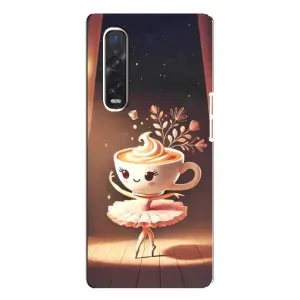 Чехол с мемом Тралалело тралала на Oppo Find X3 Pro (Балерина капучина)