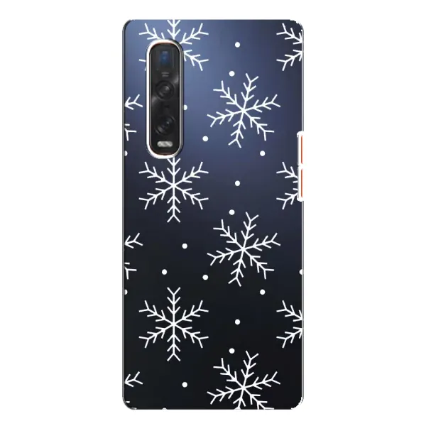 Чохол з принтом «Білі сніжинки» для OPPO Find X3 Pro Чохол з принтом «Білі сніжинки» для OPPO Find X3 Pro