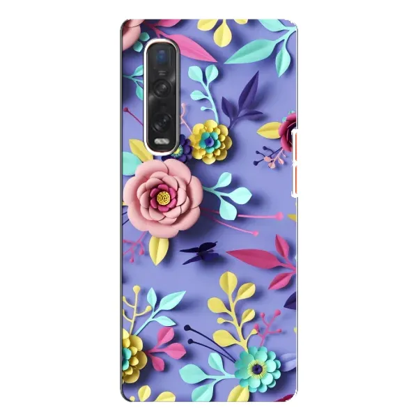 Чехол с принтом «Цветочный дизайн» для OPPO Find X3 Pro