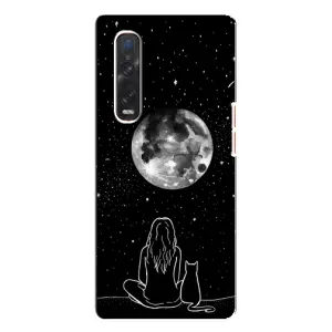 Чехол с принтом «Девушка с котом» для OPPO Find X3 Pro
