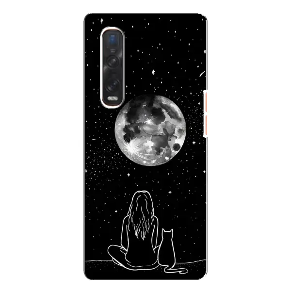 Чехол с принтом «Девушка с котом» для OPPO Find X3 Pro Чехол с принтом «Девушка с котом» для OPPO Find X3 Pro