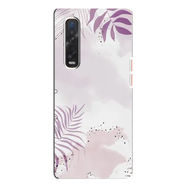 Чехол с принтом «Фиолетовые листья» для OPPO Find X3 Pro