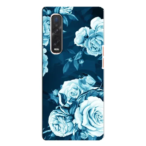 Чехол с принтом «Голубые Бутоны» для OPPO Find X3 Pro
