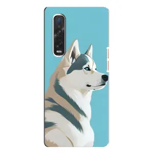 Чохол з Хаскі Oppo Find X3 Pro - (AlphaPrint) (Хаскі арт)
