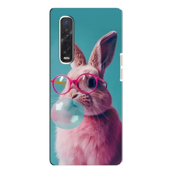 Чохол з принтом «Кролик в окулярах» для OPPO Find X3 Pro