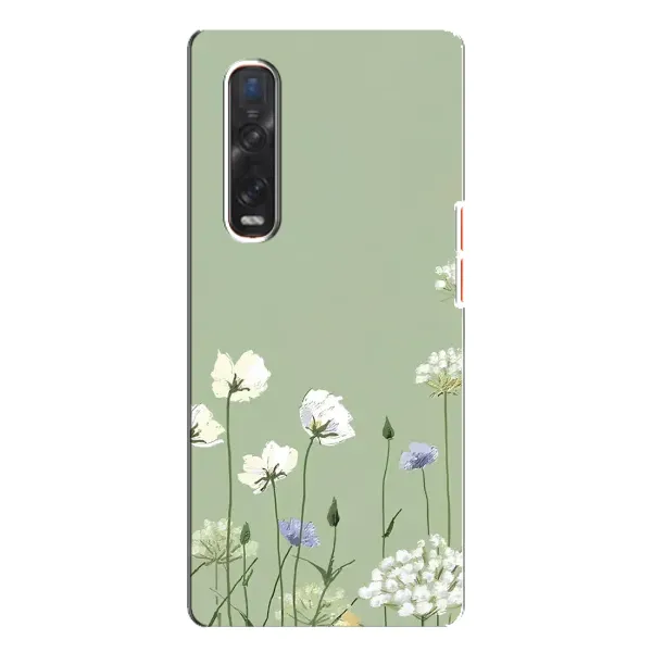 Чехол с принтом «Цветы на зеленом» для OPPO Find X3 Pro