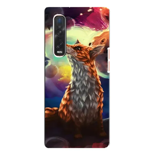 Чехол с принтом «Лисица в космосе» для OPPO Find X3 Pro
