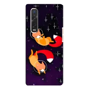 Чохли з картинкою Лисичка для Oppo Find X3 Pro (VPrint) (Лисички космонавти)