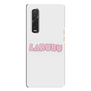 Чехол с Лабубу на Oppo Find X3 Pro (Лого Лабубу)