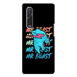 Чехлы Мистер Бист для Оппо Финд х3 Про (logo Mr beast)