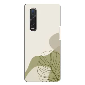 Силконовий чохол з принтом в квітах на Oppo Find X3 Pro (Зелена монстера дизайн)