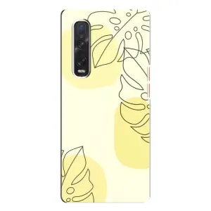 Силконовий чохол з принтом в квітах на Oppo Find X3 Pro (Жовта монстера арт)
