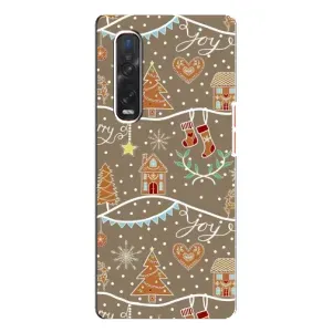 Новогодние, Праздничные Чехлы для Oppo Find X3 Pro - 2024 год (Новогодние пряники)