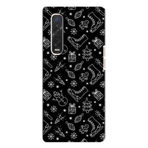 Новогодние, Праздничные Чехлы для Oppo Find X3 Pro - 2024 год (Новогодний фон)