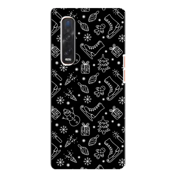 Чохол з принтом «Новорічний фон» для OPPO Find X3 Pro