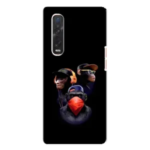 Чехол с Обезьянами Oppo Find X3 Pro - (AlphaPrint) (Три обезьяны)