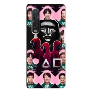Чехол Гра в кальмара для Oppo Find X3 Pro (Участники Игра кальмара)