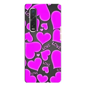 Чехлы для любимой на Оппо Финд х3 Про (VPrint) (Pink hearts)