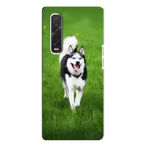 Чохол з Хаскі Oppo Find X3 Pro - (AlphaPrint) (Радісний Хаскі)