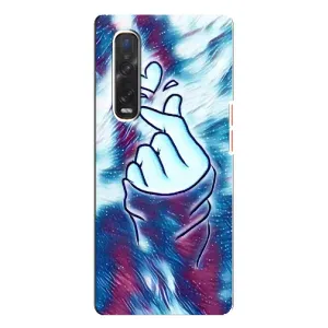 Чохол з принтом для Oppo Find X3 Pro (AlphaPrint - Знак сердечка) (Радужне серце)