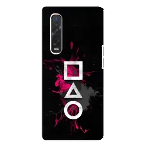 Чехол Гра в кальмара для Oppo Find X3 Pro (Символы Игра кальмара)