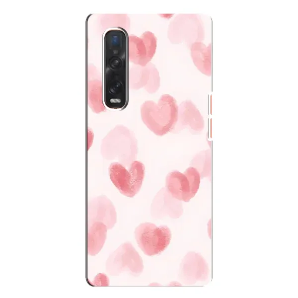Чехол с принтом «Розовые сердечки» для OPPO Find X3 Pro