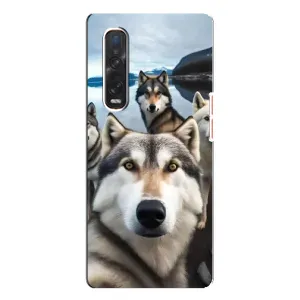 Чохол з Хаскі Oppo Find X3 Pro - (AlphaPrint) (Селфі Хаскі)