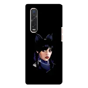 Чехлы Венсдей на Oppo Find X3 Pro Уэнсдей (AlphaPrint) (серьезная Уэнздей)
