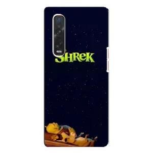 Чехол с мультфильмом Шрек на Oppo Find X3 Pro (Отдыхающий Шрек)