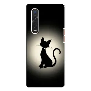 Чохол з принтом для Oppo Find X3 Pro (AlphaPrint) Модні коти (Силует котика)