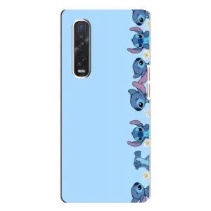 Чехол с принтом Стич на OPPO Find X3 Pro (Стич фон)