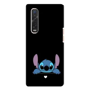 Чехол с принтом Стич на OPPO Find X3 Pro (Стич на черном)